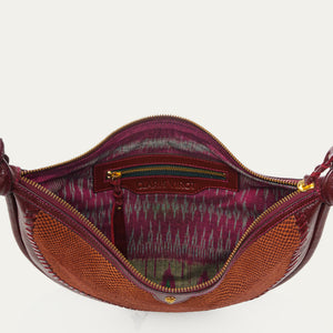 Claris Virot Sac Chris Demi-Lune Veau Velours Sekhmet