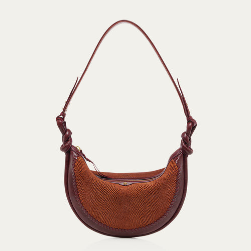 Claris Virot Sac Chris Demi-Lune Veau Velours Sekhmet