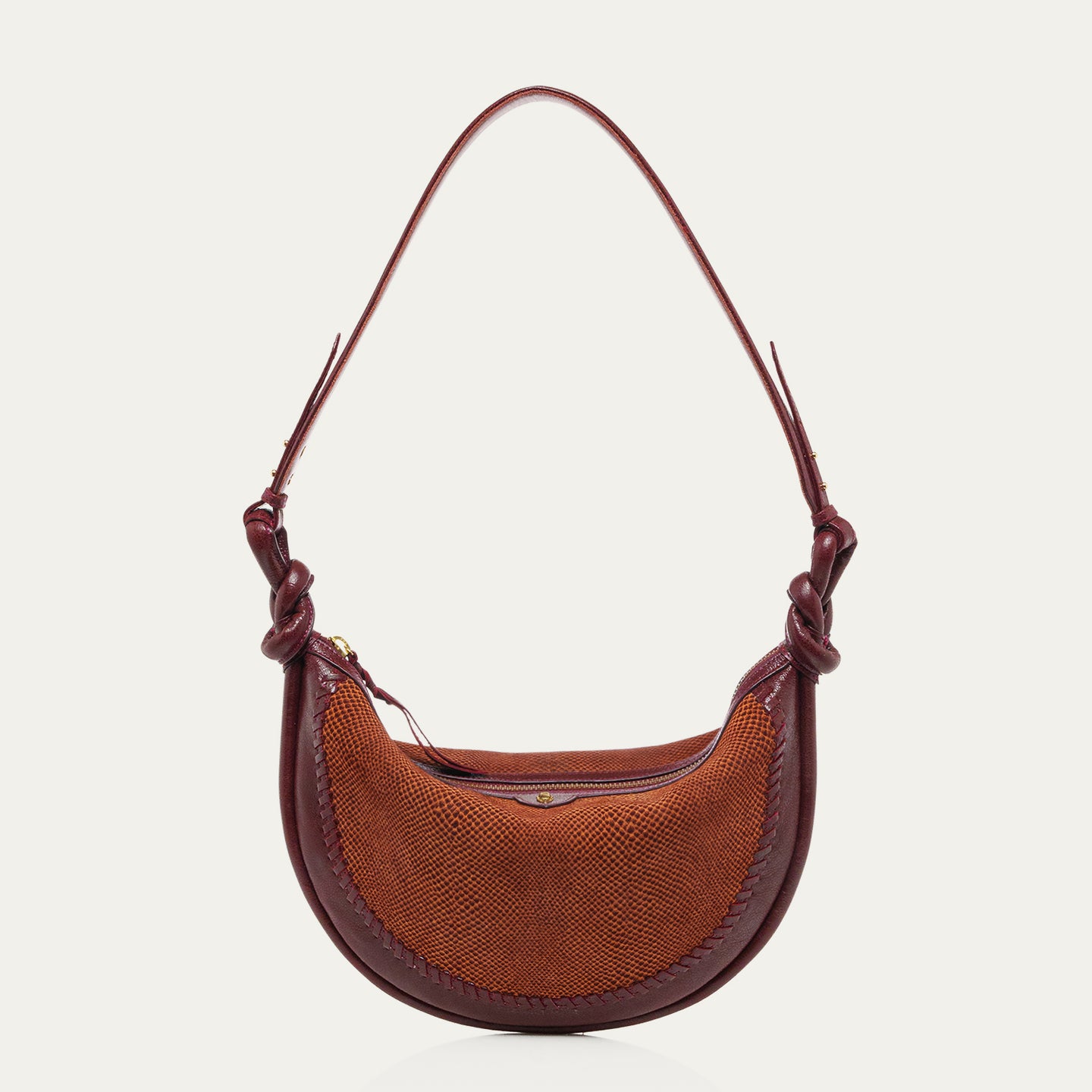 Claris Virot Sac Chris Demi-Lune Veau Velours Sekhmet