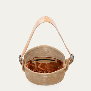 Claris Virot Sac Estelle en Veau velours Sable Blanc