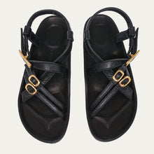 Charger l'image dans la galerie, Claris Virot Sandales Claudette en Cuir Noir