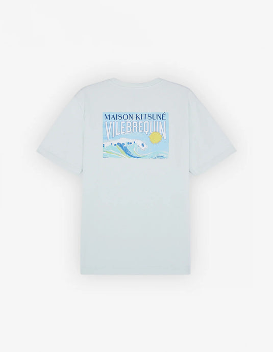 Maison Kitsuné x Vilebrequin T-shirt Comfort Ice Blue