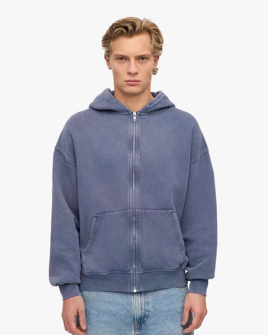 Colorful Standard Hoodie Zip Oversized Neptune Blue