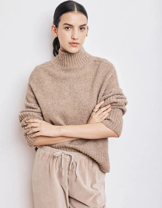 Hartford Pull Myrtille en Yak Alpaga Beige