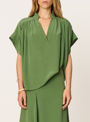 Vanessa bruno Blouse Cory en Soie Olive