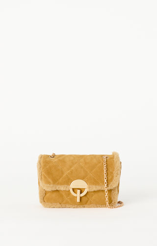 Vanessa bruno Sac Moon Moyen en Suede Caramel
