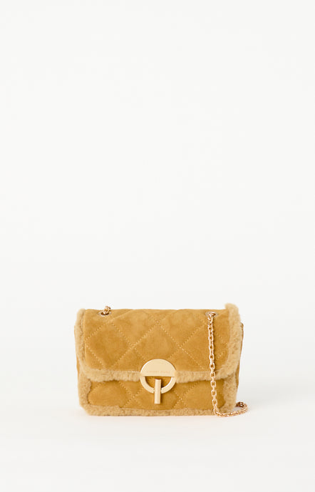 Vanessa bruno Sac Moon Moyen en Suede Caramel