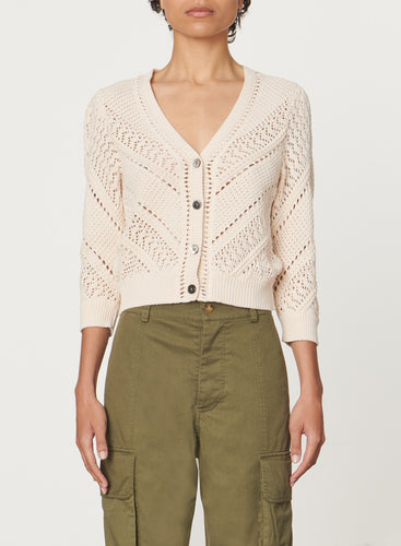 Vanessa bruno Cardigan Cinzia en Coton Ecru