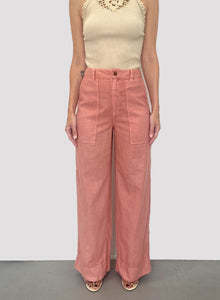 Vanessa bruno Pantalon Carlos en Lin Vieux rose