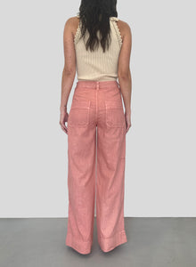 Vanessa bruno Pantalon Carlos en Lin Vieux rose