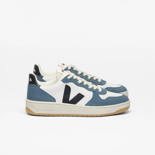 VEJA V-10 Leather White Black California