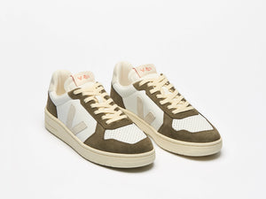 VEJA V-82 Leather White Natural Kaki