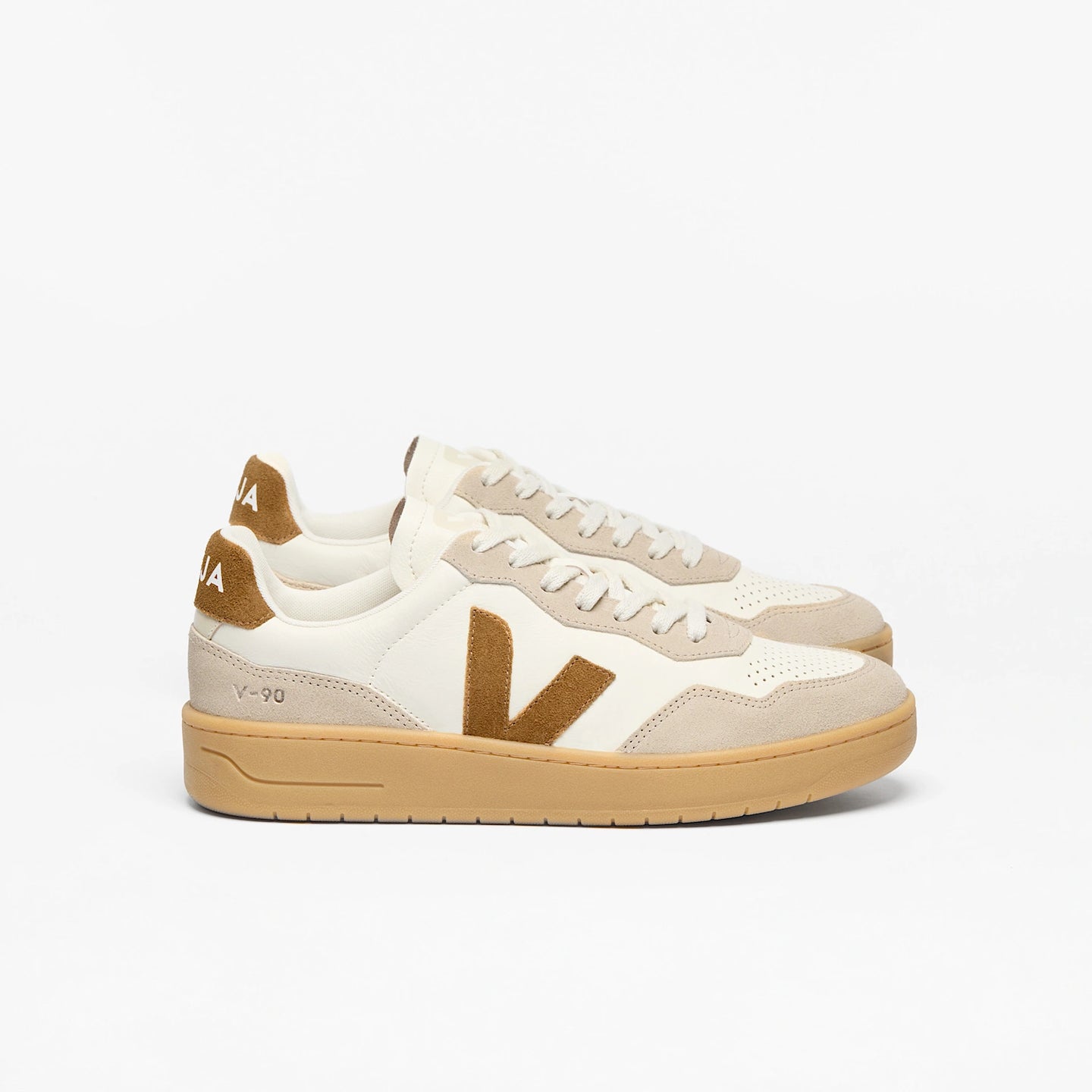 VEJA V-90 Leather Pure Camel Almond Natural