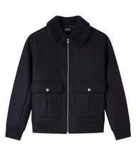 Charger l&#39;image dans la galerie, A.P.C. Blouson New Ben en Laine Dark navy