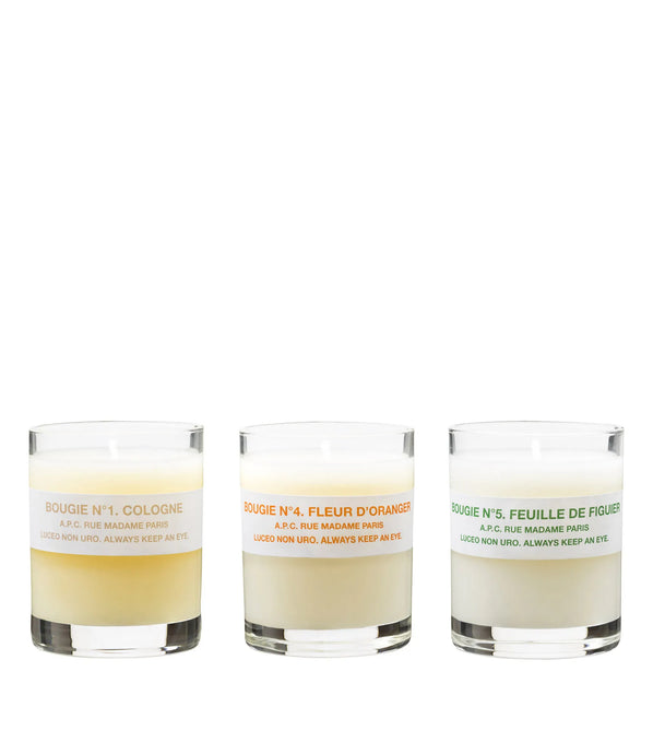 A.P.C. Coffret 3 Petites Bougie parfumée