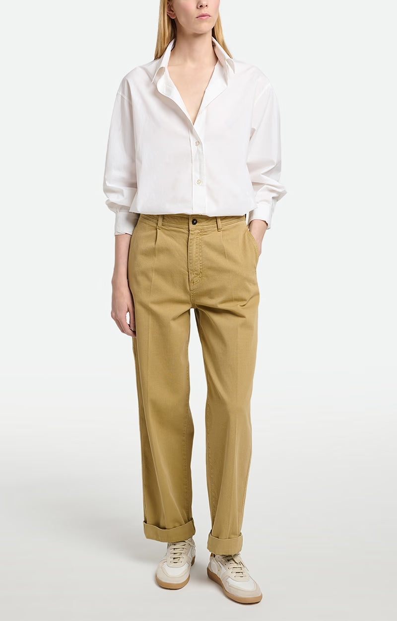 Vanessa bruno Pantalon Silvers en Coton Mastic