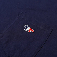 Charger l&#39;image dans la galerie, Maison Kitsuné T-shirt Tricolor Fox Patch Pocket Navy