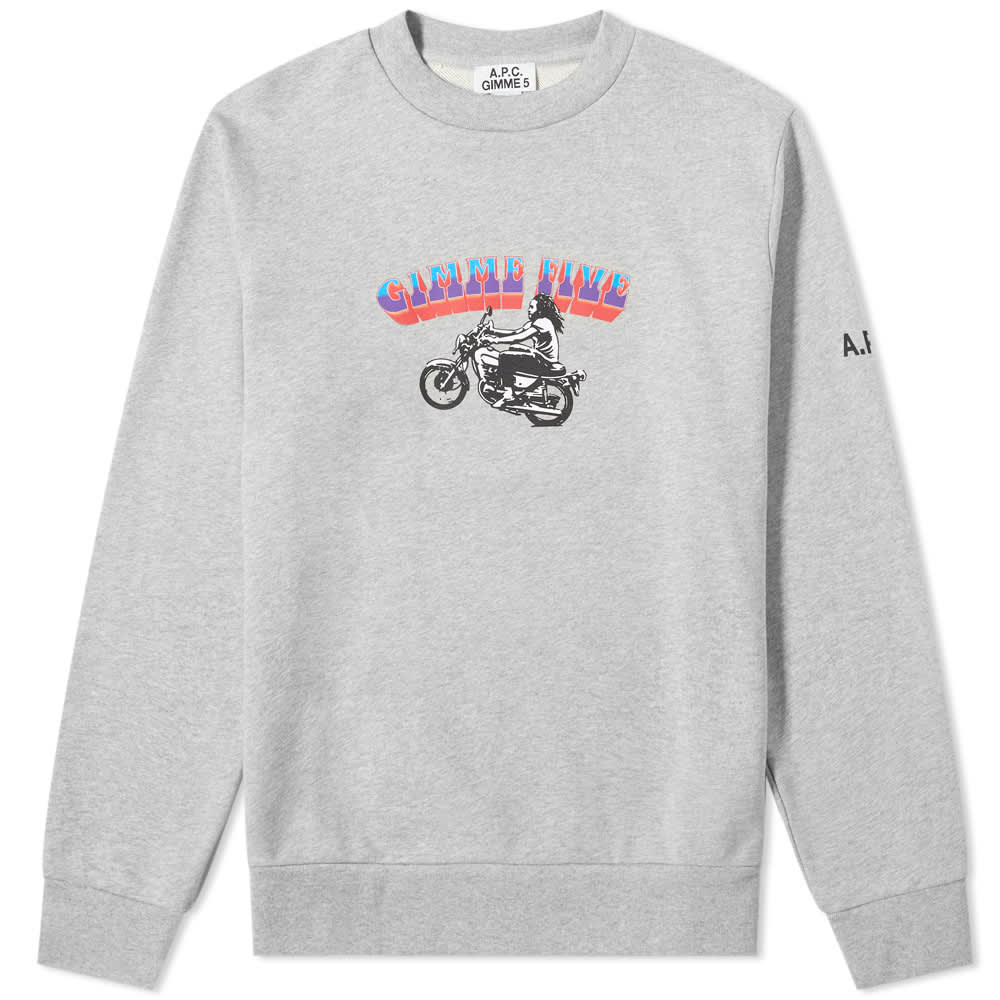 A.P.C. X GIMME FIVE Sweatshirt Mika Gris chine