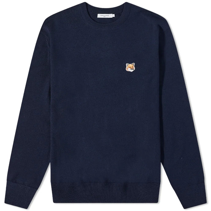 Maison Kitsuné Pull Fox head Patch Navy