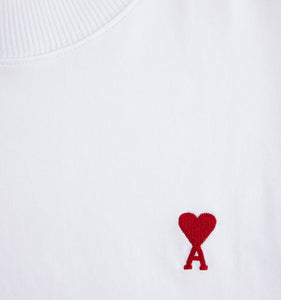 AMI T-shirt Manches Longues Ami de Coeur Blanc