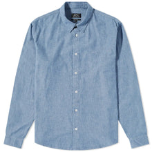 Charger l&#39;image dans la galerie, A.P.C. Chemise Hector logo Indigo