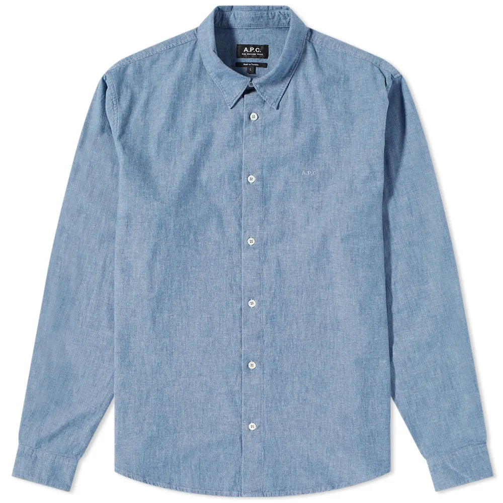A.P.C. Chemise Hector logo Indigo
