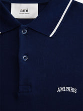 Charger l&#39;image dans la galerie, AMI Polo Broderie Ami Paris Bleu nautique