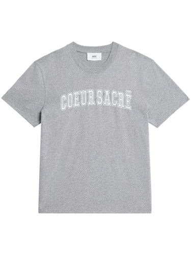 AMI T-shirt Coeur Sacré Gris chine
