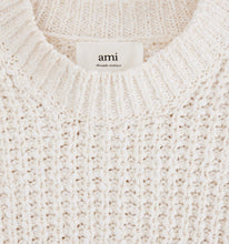 Charger l&#39;image dans la galerie, AMI Pull Gaufré Blanc naturel