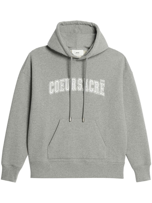 AMI Hoodie Coeur Sacre Boxy Gris