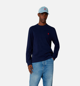 AMI T-shirt Manches Longues Ami de Coeur Bleu nuit