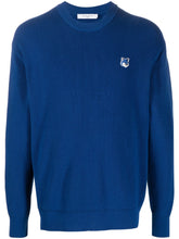 Charger l&#39;image dans la galerie, Maison Kitsuné Pull Fox Head Patch Relaxed Deep Blue