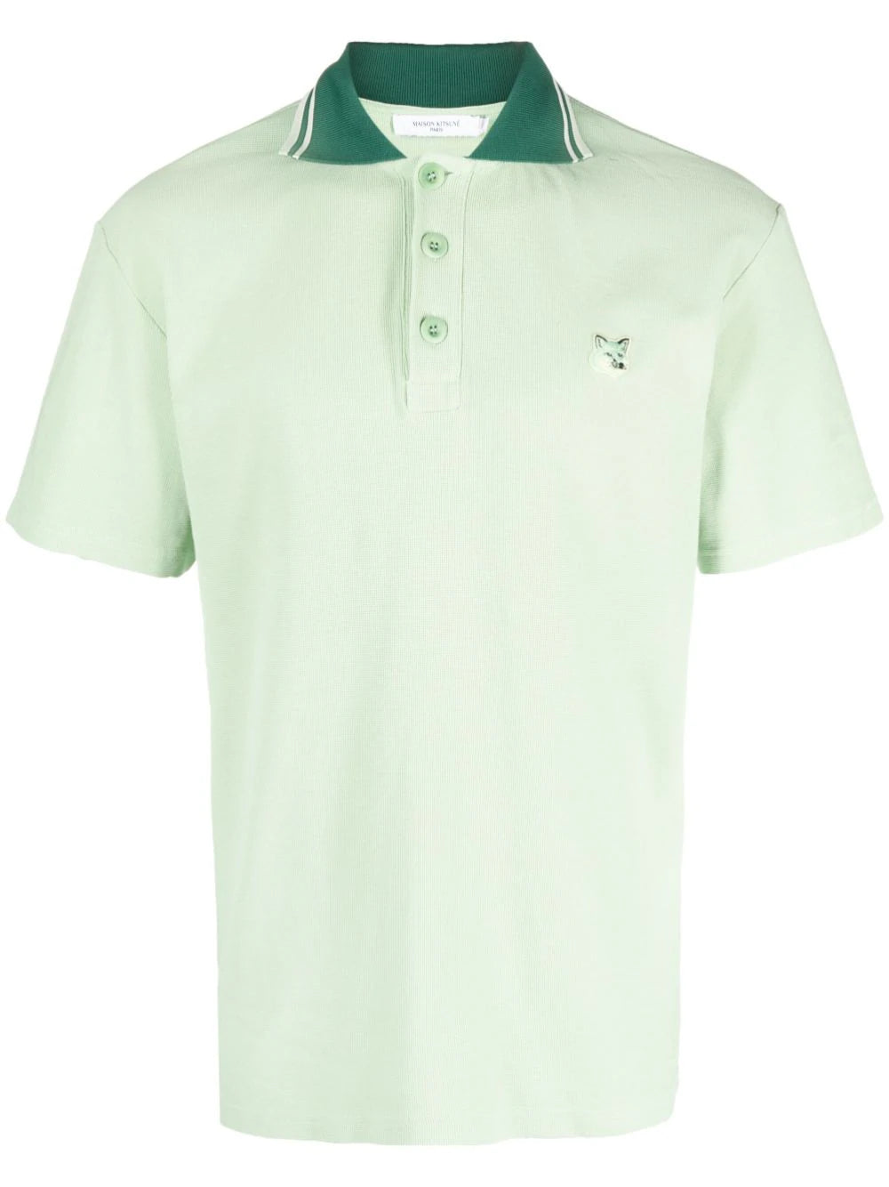 Maison Kitsuné Polo Fox Head Tonal Patch Mint