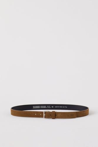 Closed Ceinture en cuir velours Brown khaki