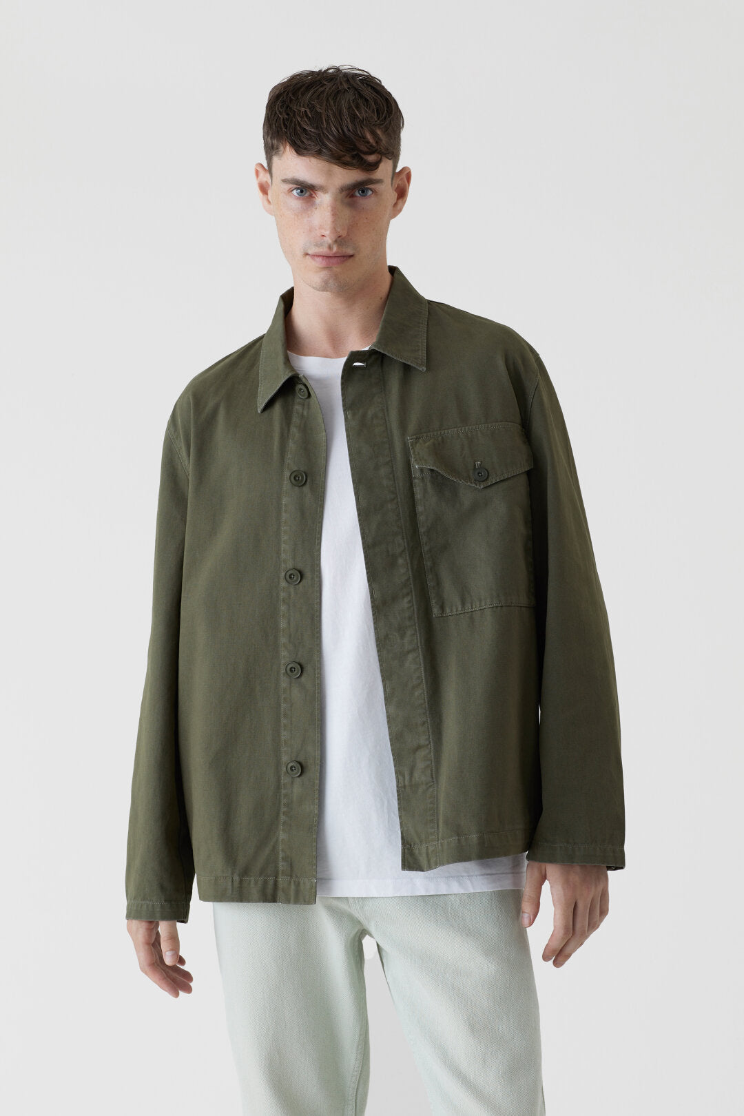 Closed Veste en Twill de Coton Chard Green