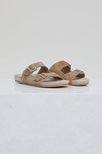 Closed Mule en Cuir Velours Flint grey