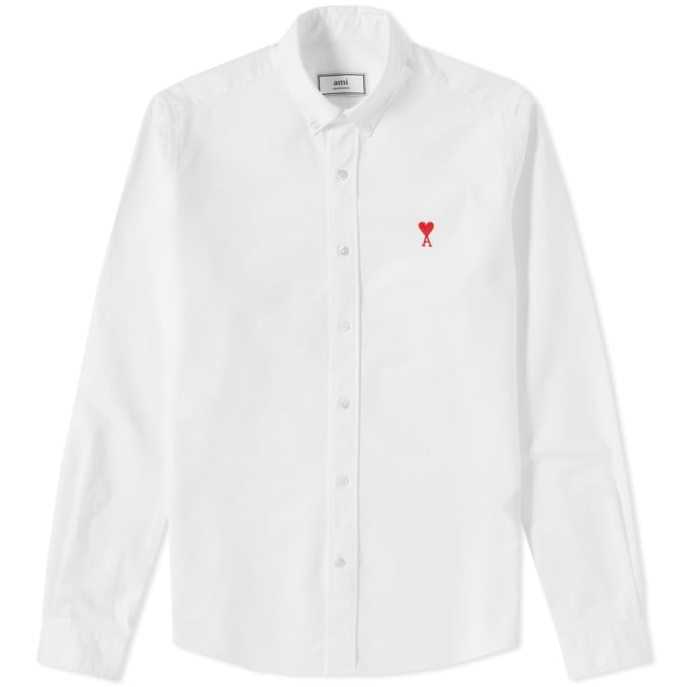 AMI Chemise Ami de coeur Oxford Blanc