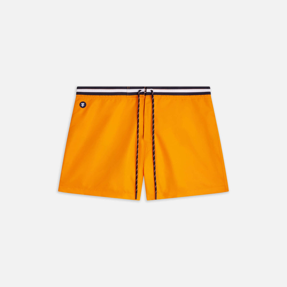 Le Slip Français Short de bain Capitaine Orange electrique