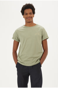Maison Labiche T-Shirt Broderie Good vibe Olive