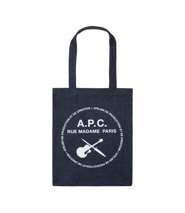 A.P.C. Tote Guitare Poignard indigo