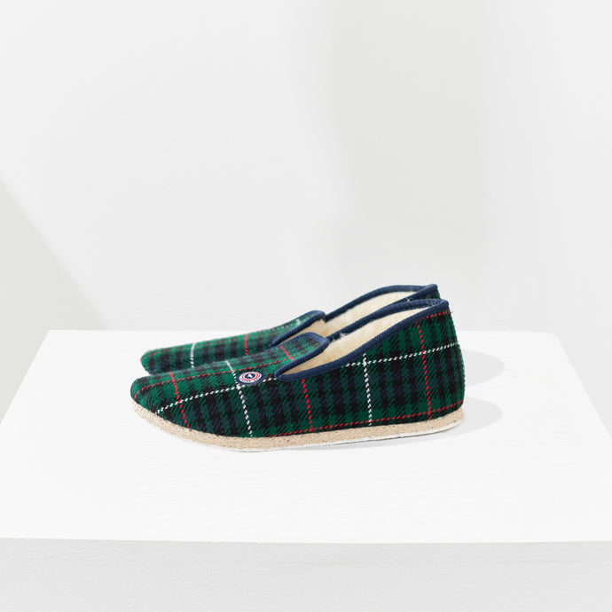 Le Slip Français Les Charentaises en Laine Tartan