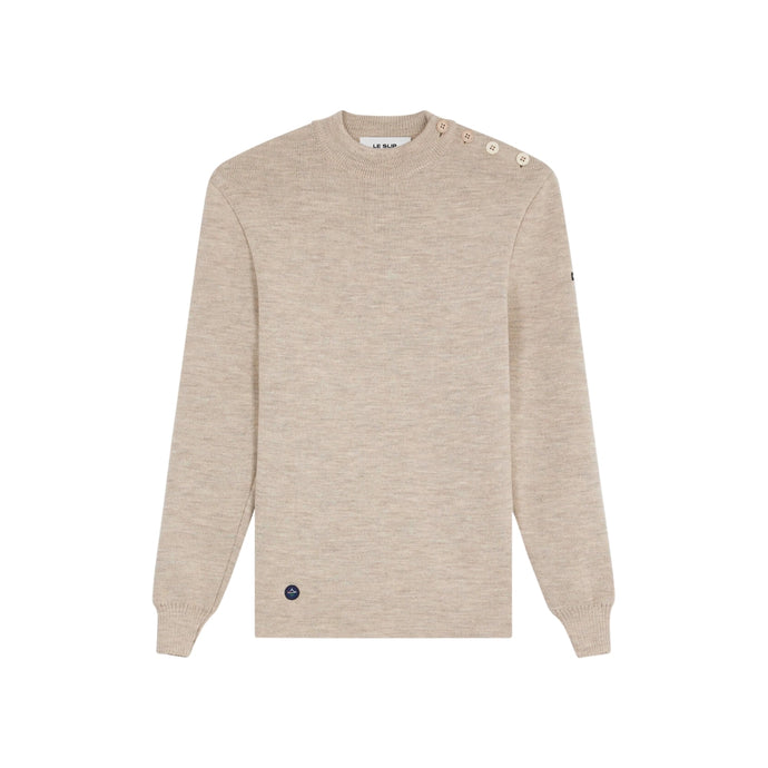 Le Slip Français X Saint James Pull Matelot en Laine Beige