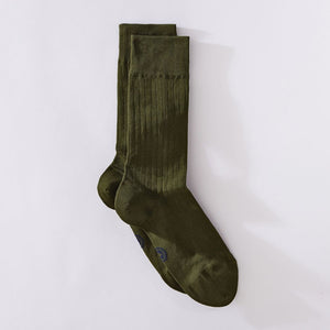 Le Slip Français Chaussettes Les Nessy Fil d'Ecosse Vert olivine