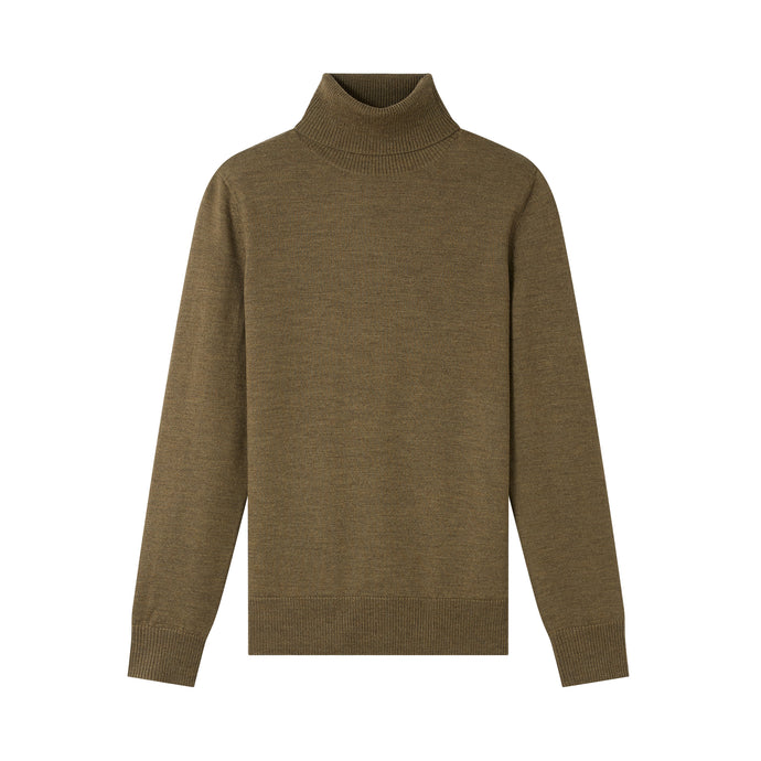 A.P.C. Pull Dundee Col roulé en Laine Kaki