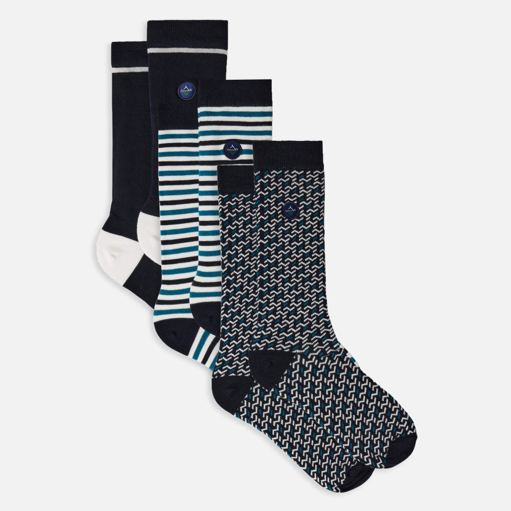 Le Slip Français x Saint James Trio de Chaussettes Les Lucas