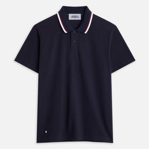 Le Slip Français Polo en piqué de Coton Marine
