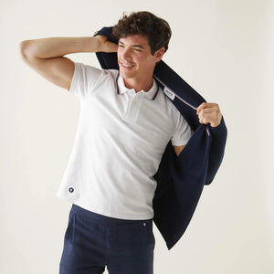 Le Slip Français Polo en piqué de Coton Blanc