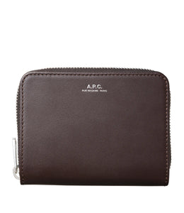 A.P.C. Portefeuille Compact Emmanuel en Cuir Marron