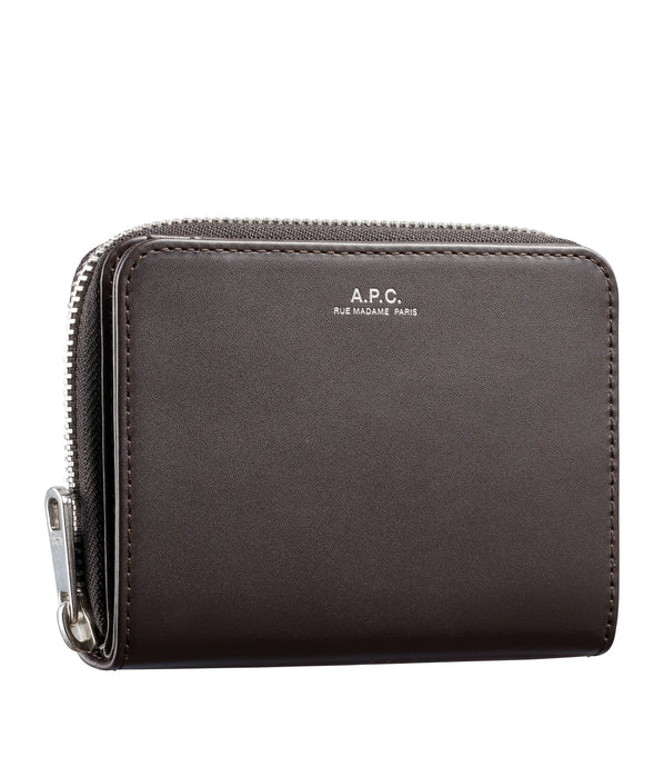 A.P.C. Portefeuille Compact Emmanuel en Cuir Marron