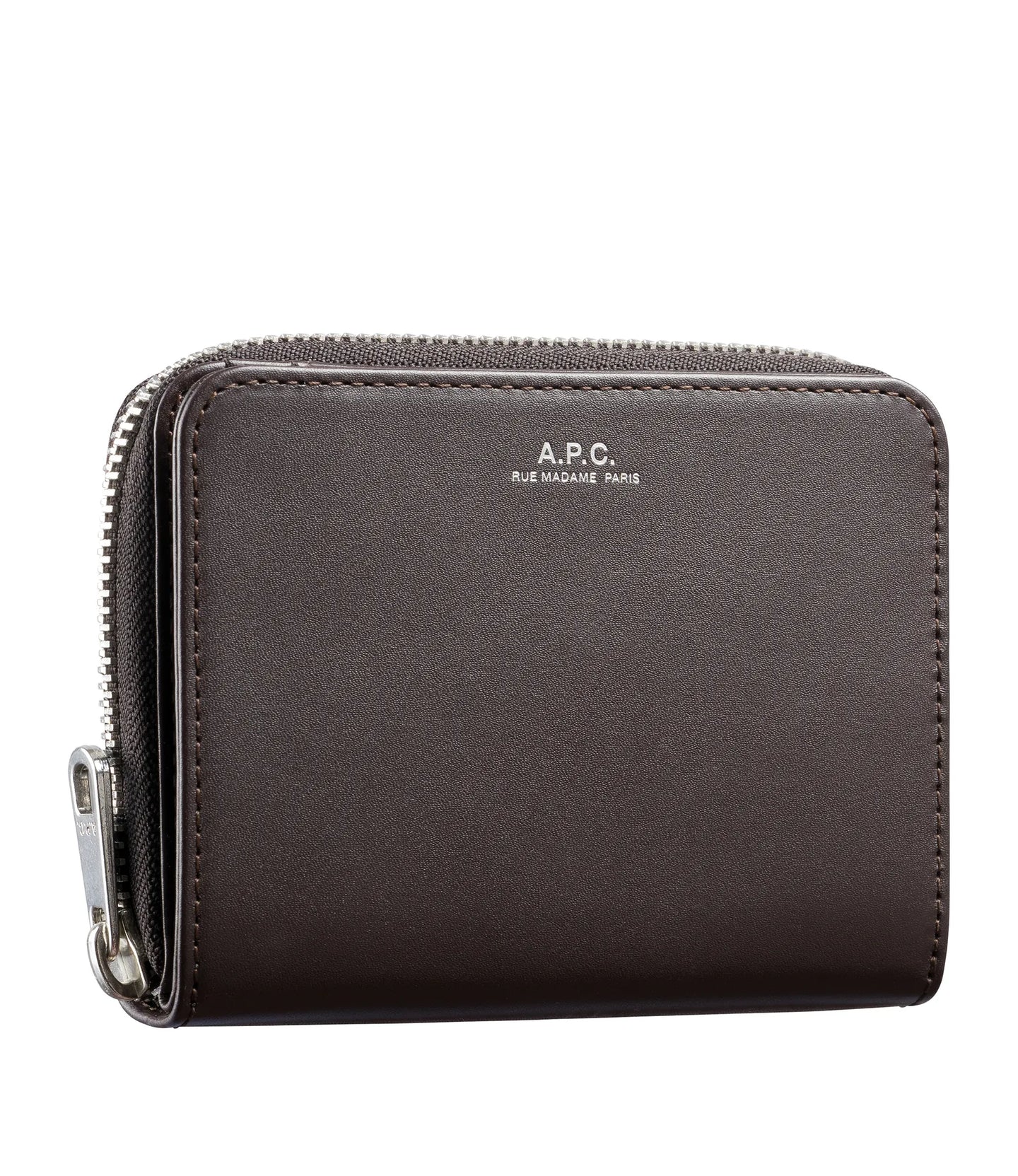 A.P.C. Portefeuille Compact Emmanuel en Cuir Marron